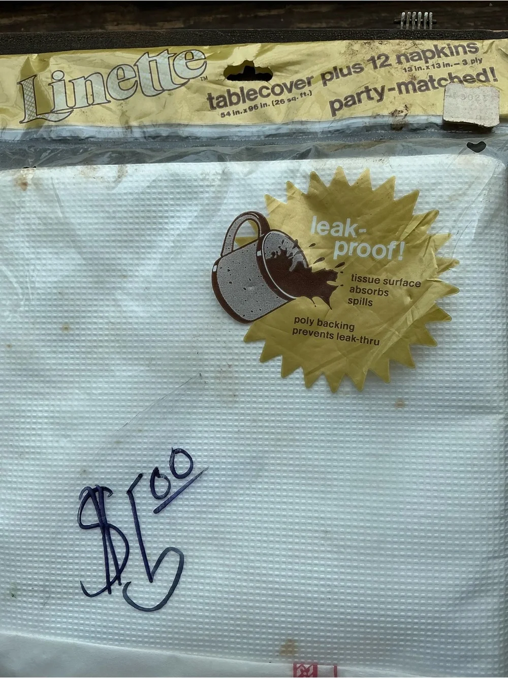 Vintage Jimothy  Raccoon Disposable Party Napkins and paper tablecloth. NIP
